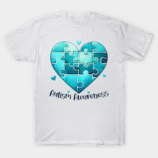 Puzzle Heart Autism Awareness Gift for Birthday, Mother's Day, Thanksgiving, Christmas T-Shirt